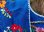 画像4: ビンテージ　メキシカンワンピース　青　フラワー刺繍　キッズワンピース (4)