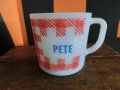 ウエストフィールド　PETE　レッドギンガムチェック　マグカップ