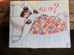 画像1: 1940年代〜50年代　ビンテージ　クマちゃん　飛び出すカード　おやすみくまさん