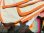 画像8: ビンテージ　刺繡　ステンシル　テーブルクロス　花束　オレンジ　レトロ