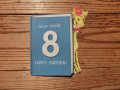 ビンテージ　Birthdayカード　8歳のお誕生日　キリン　レトロ